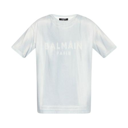 Balmain T-shirt with logo , Blauw , Heren , Maat: S