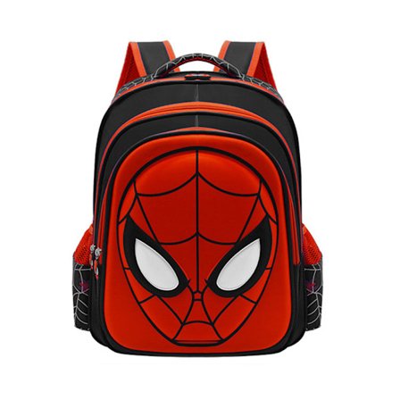 Tegneserie Spidey Skoletaske - 3D, Vandtæt, Stor Kapacitet til Grundskolen Sort