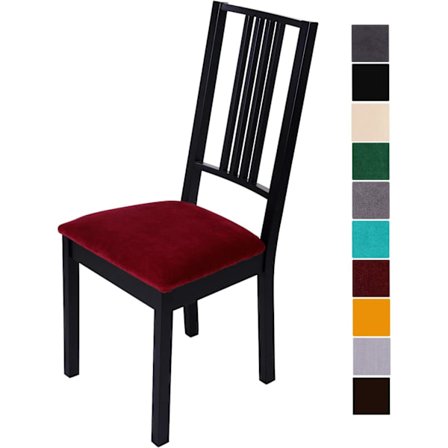 Stolebetræk sæde fløjl blødt sædebetræk stol elastisk sædebetræk