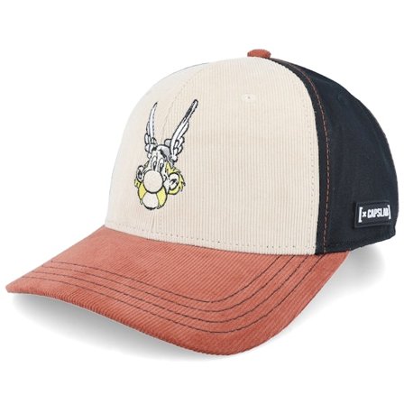 Capslab - Béžová Kšiltovka - Asterix Cap Brown/Beige/Black Adjustable @ Hatstore