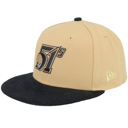 New Era - MiLB Beige fitted Keps - Las Vegas 51s Metallic Cord 59FIFTY Beige/Black Fitted @ Hatstore