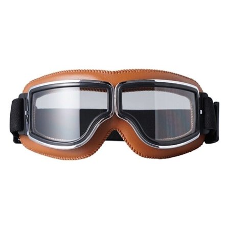 Motorcykel Goggles Briller Moto Goggles BRUN TRANSPARENT LINSE