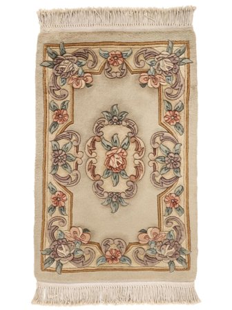 China 90 Line Rug Oriental Orange/Brown (Wool, China)