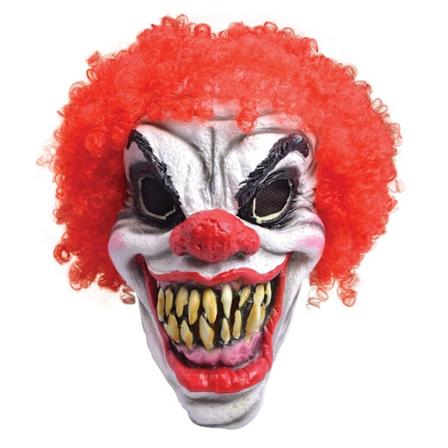 Bristol Novelty Unisex Halloween Clown Mask One Size Vit/Röd/ White/Red/Black One Size