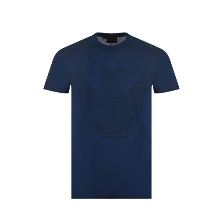 Emporio Armani, T-Shirts Blauw, Heren, Maat:XL,print