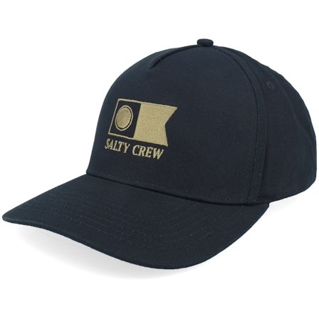 Salty Crew - Černá adjustable Kšiltovka - Flagship 5 Panel Black A-Frame Adjustable @ Hatstore