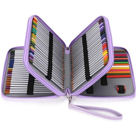 PU-læder penalhus til farvede blyanter - Penalhus med 120 pladser