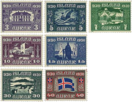 Island - 7 forskellige frimærker - Postfrisk
