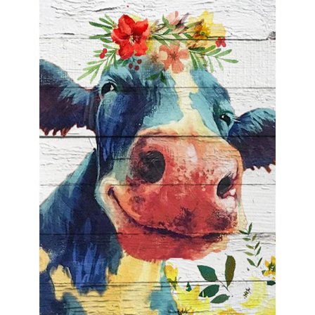 30 x 30CM Diamantmalerisett, Fargerike Kuer 5D Diamant Pa