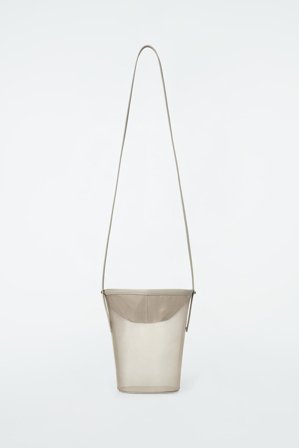 COS Women's Mini Bucket Bag Mesh in Beige