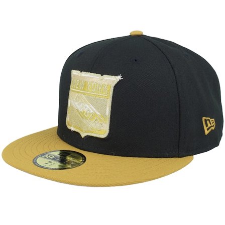 New Era - NHL Černá fitted Kšiltovka - New York Rangers 59FIFTY Day Black/Gold Yellow Fitted @ Hatstore