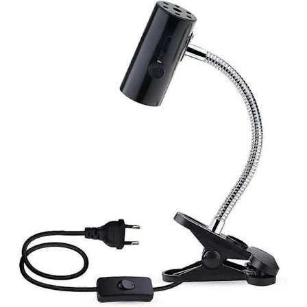 E27 med klype og 1,8 m kabel for reptillys (uten pære) (LGL)