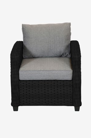 NORDFORM - Puutarhatuoli W/Cushion Gruffudd - Musta - Nojatuolit ulkokäyttöön - - Homeroom