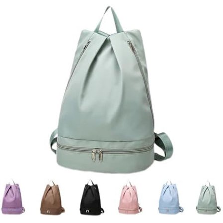 Gymtaske - Svømmetaske - Sportsrygsæk til kvinder - Med skorum - Våd og tør adskillelse - Foldbar