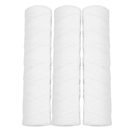 3 stk. vannrenser 10 tommers trådsårfilterpatron 5 mikrometer Pp bomullsfilter Sedmient Fi