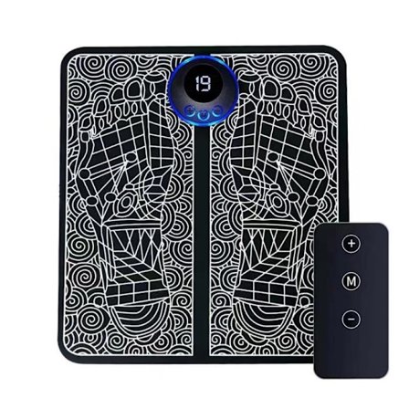 Elektrisk Genopladelig Fodmassager - 19 Intensitet Niveauer, 8 Vibrationsindstillinger til at Lindre Træthed og Stimulere Akupunkturpunkter