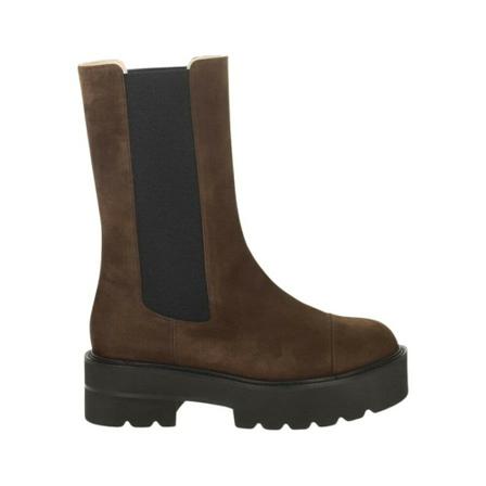 Stuart Weitzman, Ankle boots with elastic side panels Bruin, Dames, Maat:37 EU