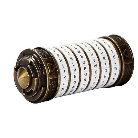 Da Vinci Kombinasjonslås, metall Cryptex sett hvit bronse farge