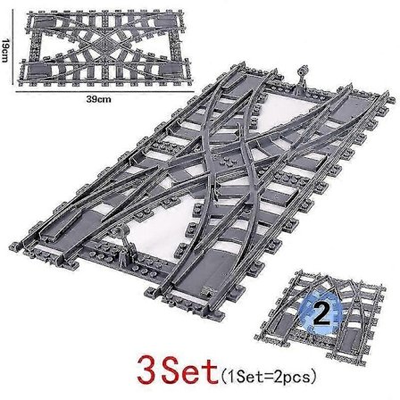 City Tog Fleksible Skinner Gaffelformede Lige Buede Skinner Skift Byggeklodser Højteknologiske Kreative legetøj til Børn-WELLNGS