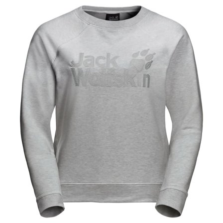 Jack Wolfskin Women's Logo Sweatshirt Women long-sleeved sweaters Grey S