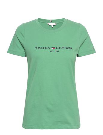 Regular Hilfiger C-Nk Tee Ss T-shirts & Tops Short-sleeved Vihreä Tommy Hilfiger