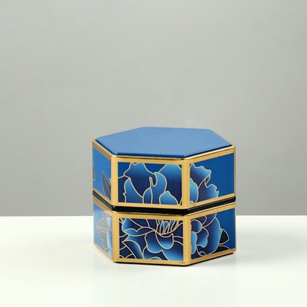 Hexagonal plåt förvaringslåda Lufttät behållare case för