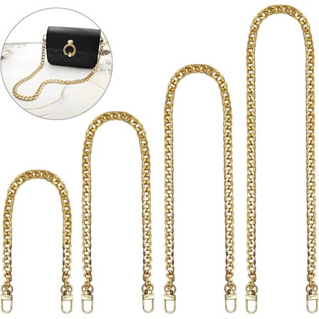 Väska kedja, 4 stycken ersättning metall väska kedja, väska kedja med vridbara spännen, ersättning väska kedja, för väska axelväska