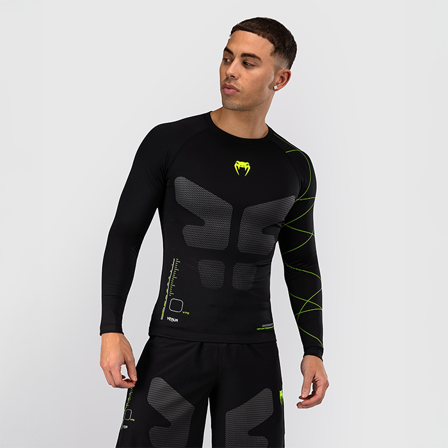 Venum Training Camp 4.0 Rashguard Langermet Svart Grønn