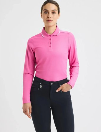 Röhnisch Miriam Long Sleeve Poloshirt - Pink - M