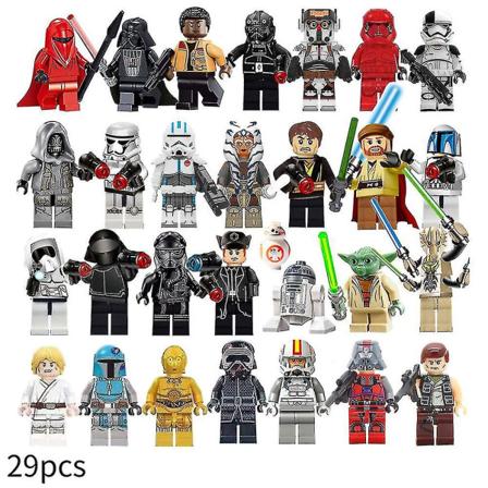 29 stk. Star Wars Serie Samlet Byggeklodser Minifigur Luke Darth Vader Jedi Master Sæt Actionfigur Legetøj