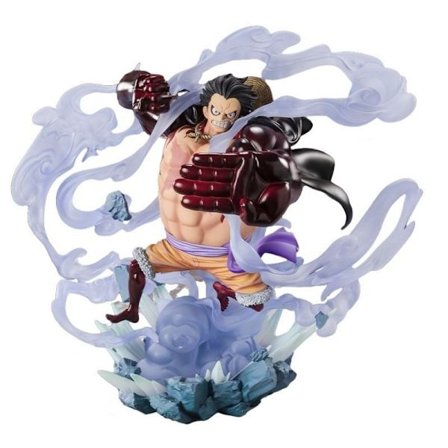 Låda One Piece ZERO Ghost Island Luffy Fyrväxlad Monster Battle Super Battle PVC Action Figur Prydnadsset för Samlare