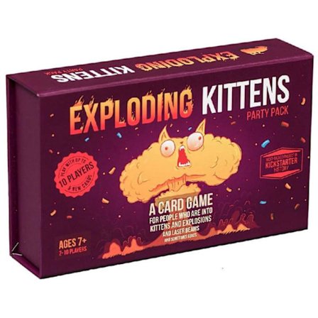Exploding Kittens Party Pack fra Exploding Kittens - Kortspil for voksne, teenagere og børn - Sjove familiespil - Et russisk roulette-kortspil
