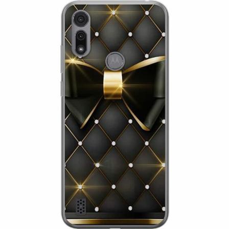 Motorola Moto E6i Genomskinligt Skal Gyllene Rosett