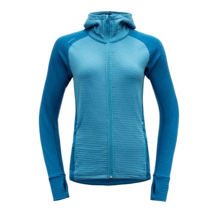 Devold Egga Woman Jacket With Hood Women Mid layer tops Blue S