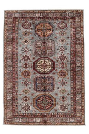 Annodato A Mano Kazak Ariana Tappeto 172X247 Di Lana Marrone/Nero