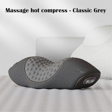 Elektrisk massageapparat Cervikalkudde Varm Kompress Vibration Massage Nacke Traction Relax Sova Memor
