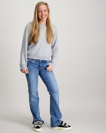 Gina Tricot Young Scandi low waist bootcut jeans Blå Jeans Jente - Kids Brand Store
