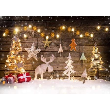 6,5x4,9FT Julefotografering bakgrunn Julepynt