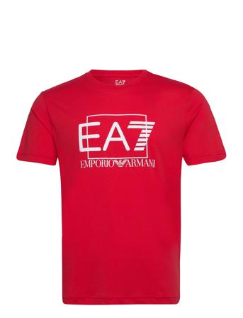 T-Shirt T-shirts Short-sleeved Rød EA7*Betinget Tilbud