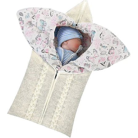 Vastasyntyneen vauvan peitto, neulottu rattaisiin, lämmin makuupussi