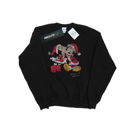 Disney Dam/Damer Mickey Och Minnie Julkyss Sweatshirt
