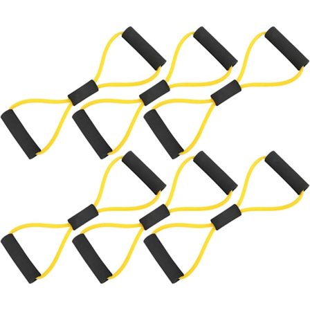 6 st Resistance Exercise Bands, Figur 8 Fitness Resistance Band med Handtag, Dragrepsutrustning Tpe Stretch Fitness Band för Gym, Hem