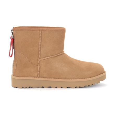 UGG Classic Mini Logo Zip Støvler Brun, Dame, Størrelse: 36 EU