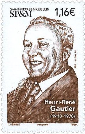 Saint Pierre og Miquelon - Henri-René Gautier - Postfrisk frimærke