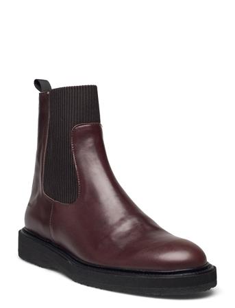 Booties - Flat - With Elastic Shoes Chelsea Boots Ruskea ANGULUS