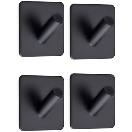 4 stk. 3M selvklæbende kroge til vægmontering i rustfrit stål til badeværelset