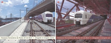 Portugal - Tog - Postfrisk sæt á 2 miniark