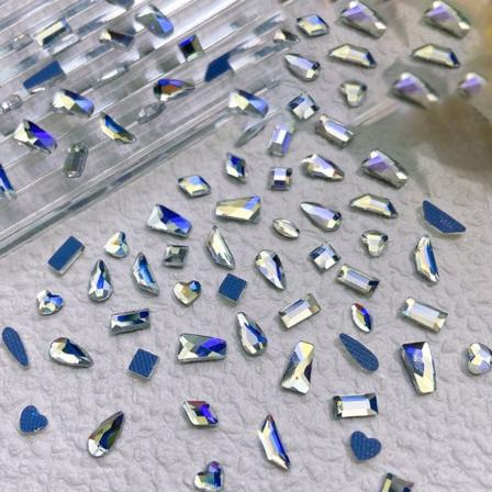 150 stk krystall negle-rhinestones sett, multi-form 3D diamant