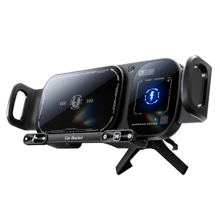 Smart Car Trådløs Oplader Telefonholder Roterende Telefonholder til Navigation