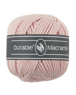 Durable Makramé 2 mm Lyserød